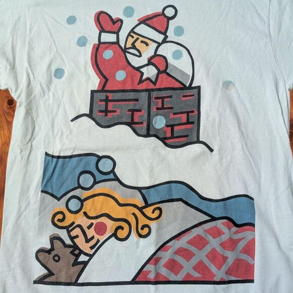 Vintage 90s USPS 32 Cent United States Post Office Christmas Santa XL Shirt - Picture 3 of 8